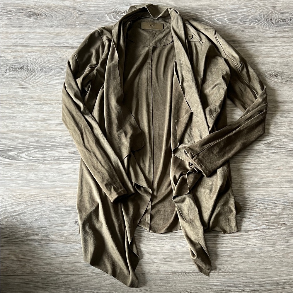 Blank NYC Faux Suede Open Cardigan